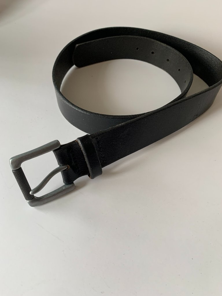 Banana Republic Genuine Buffalo Leather Belt Size 34 Black
